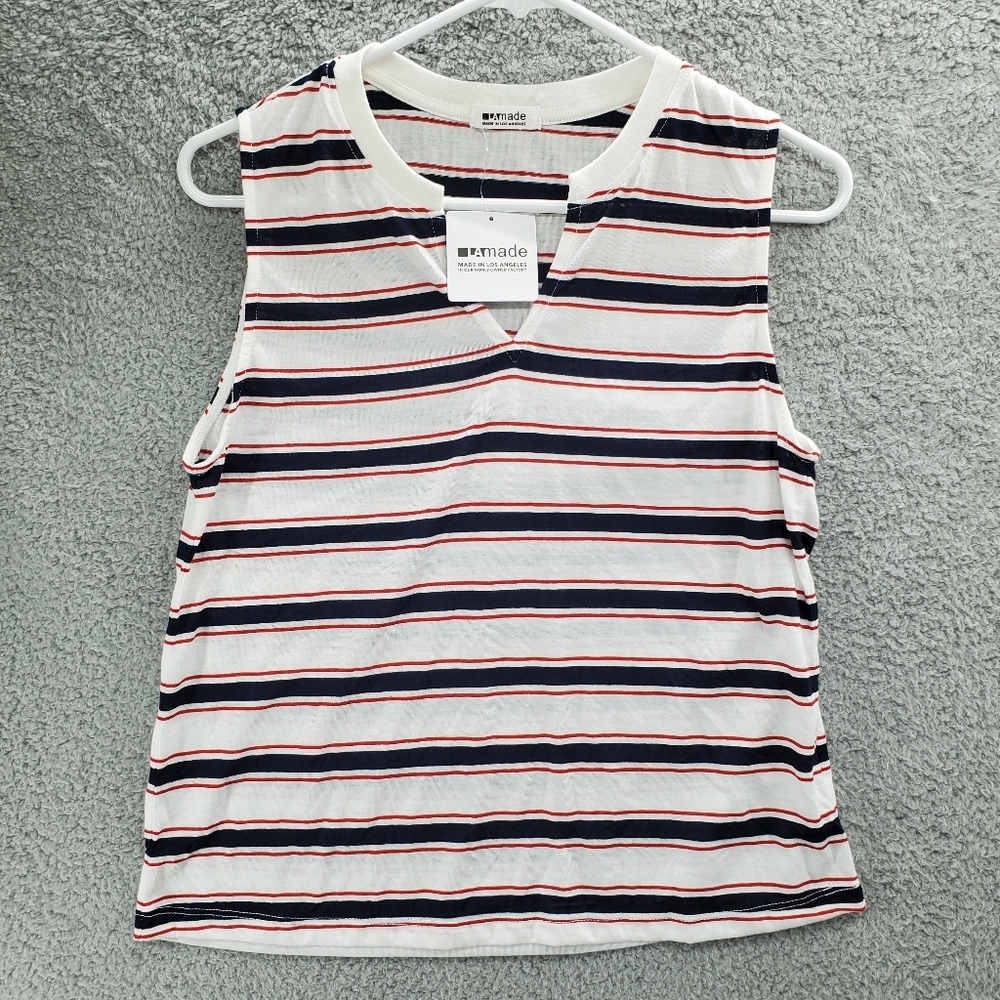 LAmade Sleeveless Shirt Top Striped Womens Size Small NWT